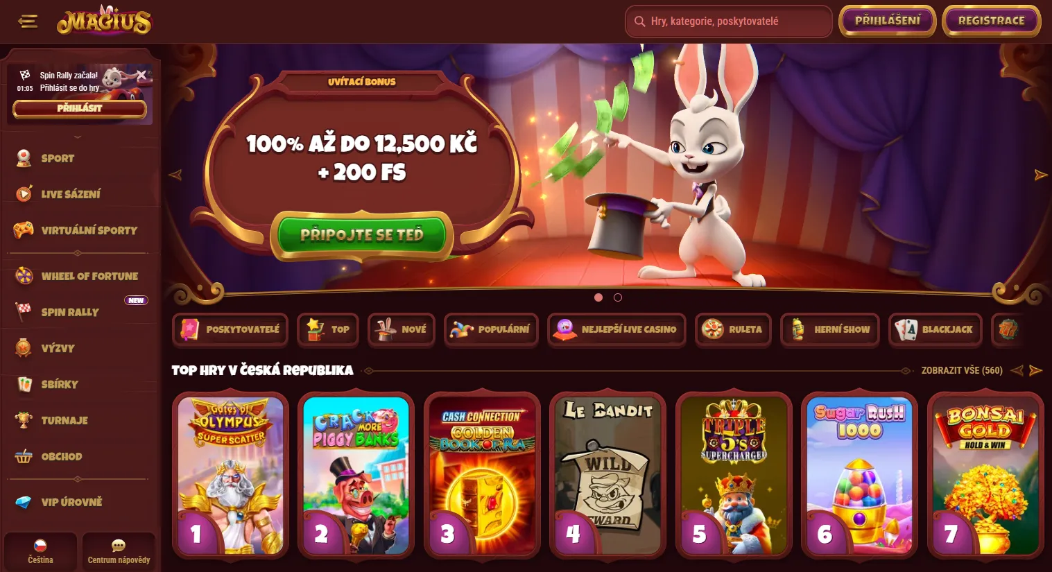 Magius – kouzelný balíček 12 500 Kč a 200 FS