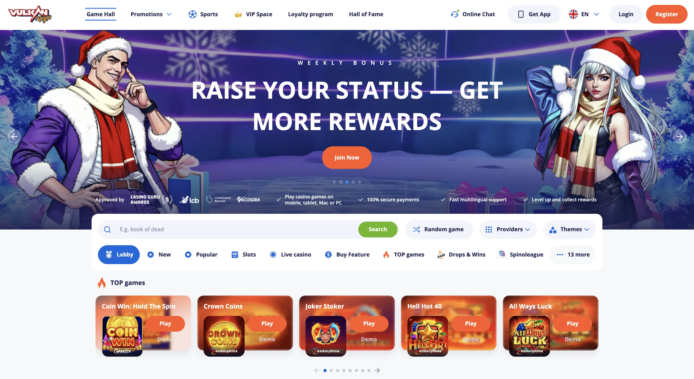 Vulkan Vegas – legendární dárek 40 000 CZK + 150 FS